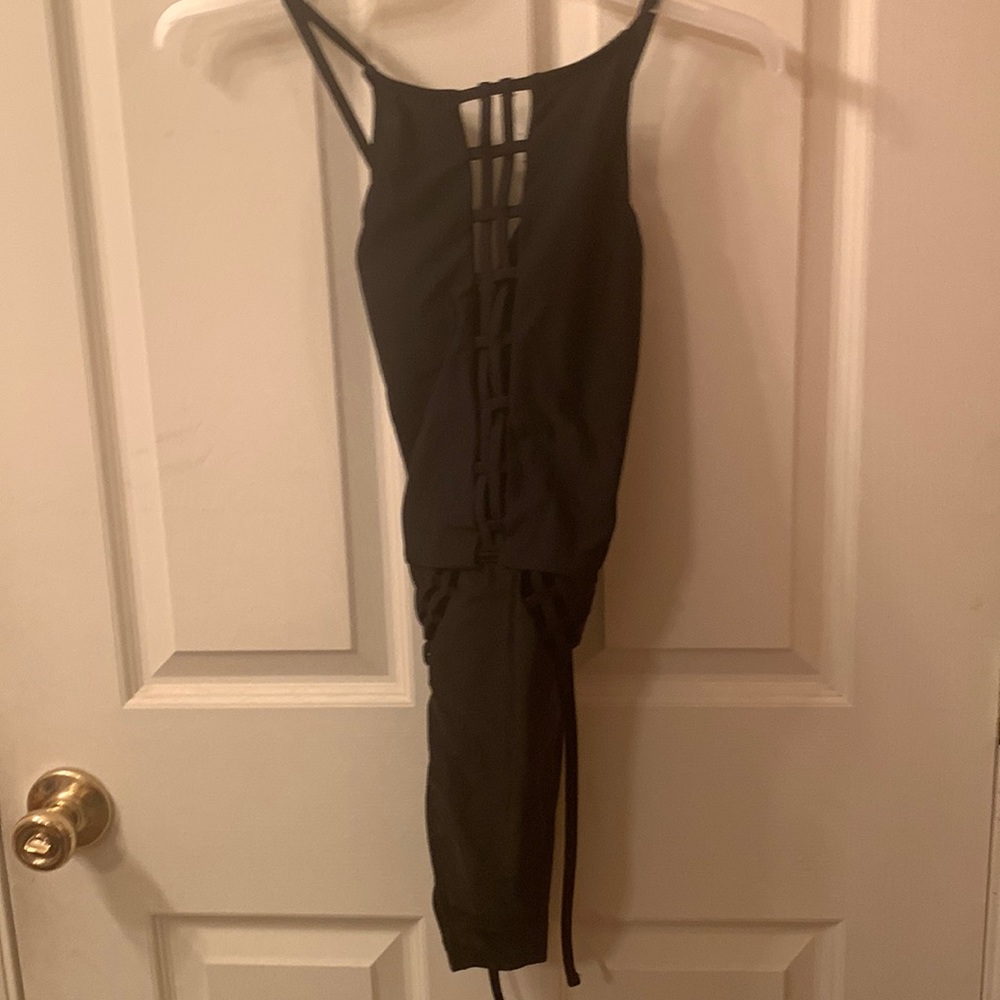 Sexy Black Medium One Piece Swimsuit